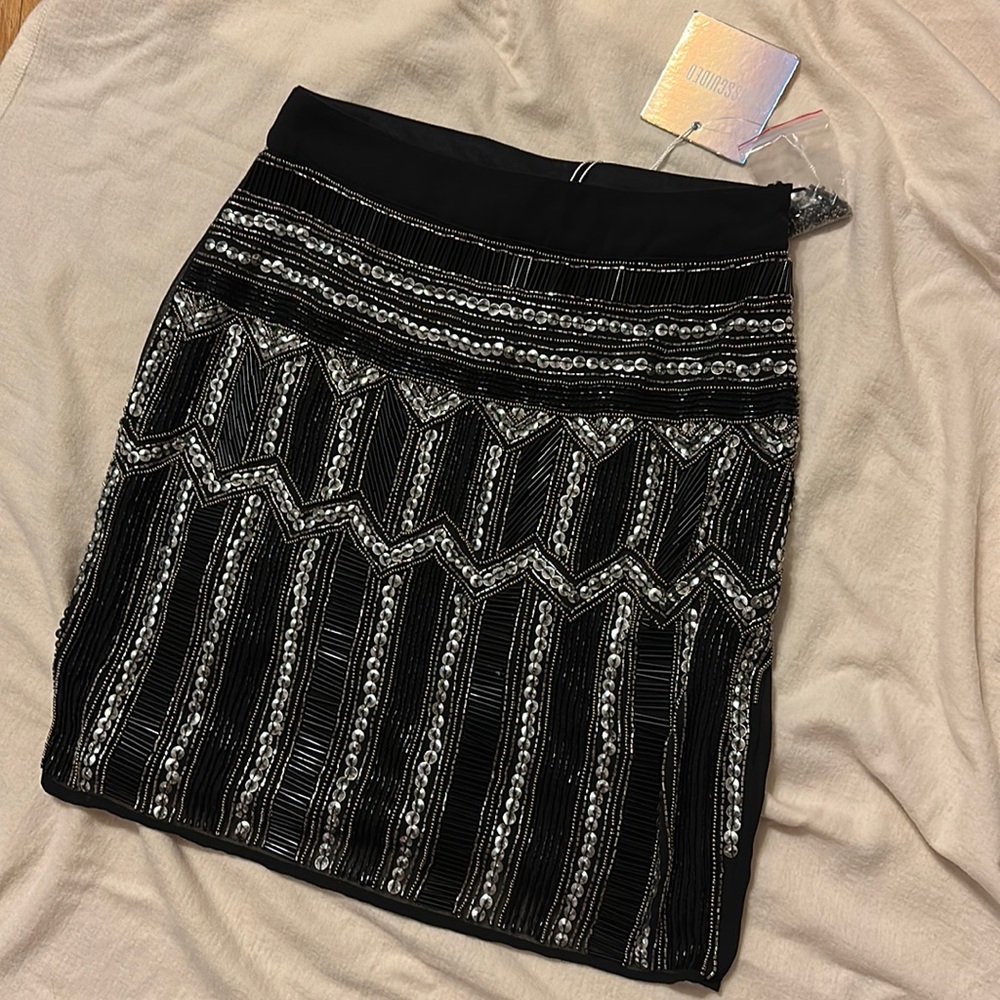 Bejeweled Bodycon mini skirt